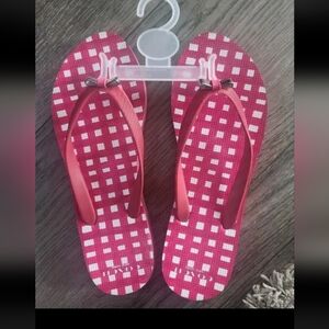 Coach Pink- White Flip Flop Sandals Size 9/10